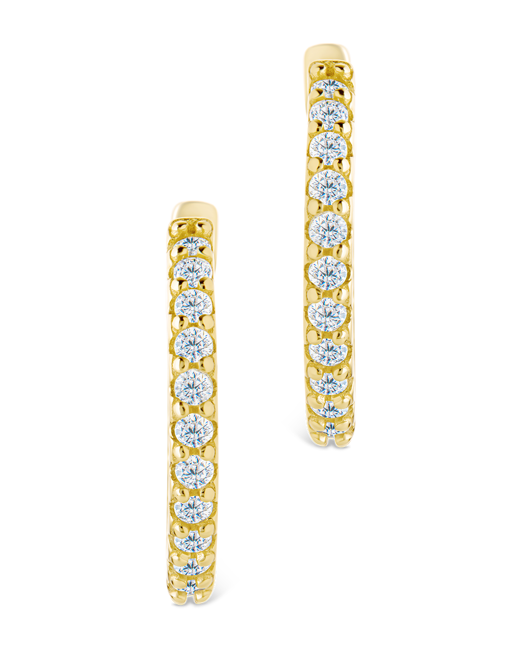 Sterling Silver Constance CZ Studded Statement Hoops - Sterling Forever