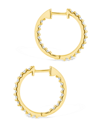 Sterling Silver Constance CZ Studded Statement Hoops - Sterling Forever
