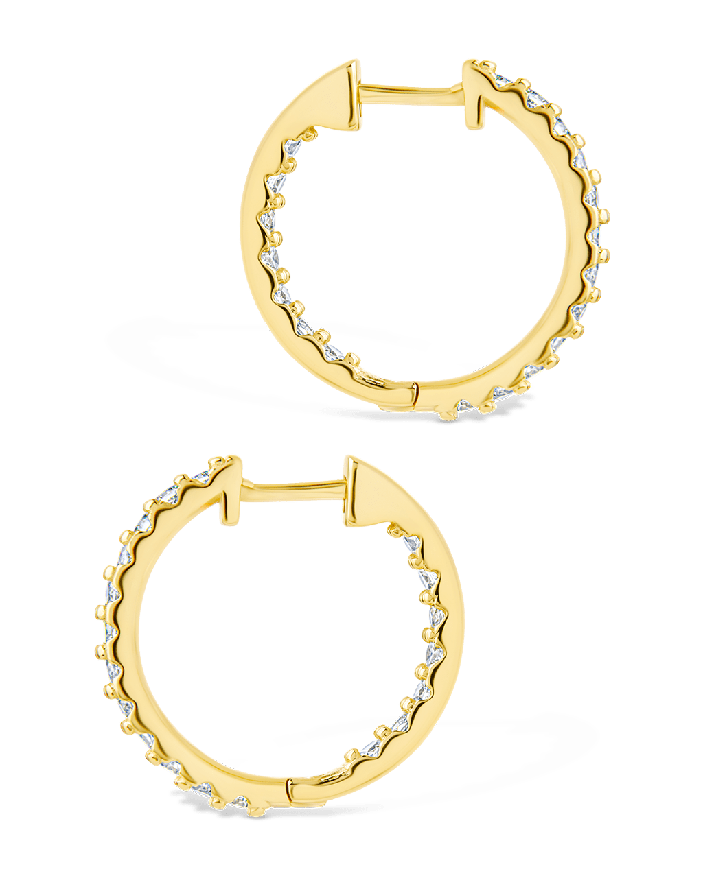 Sterling Silver Constance CZ Studded Statement Hoops - Sterling Forever