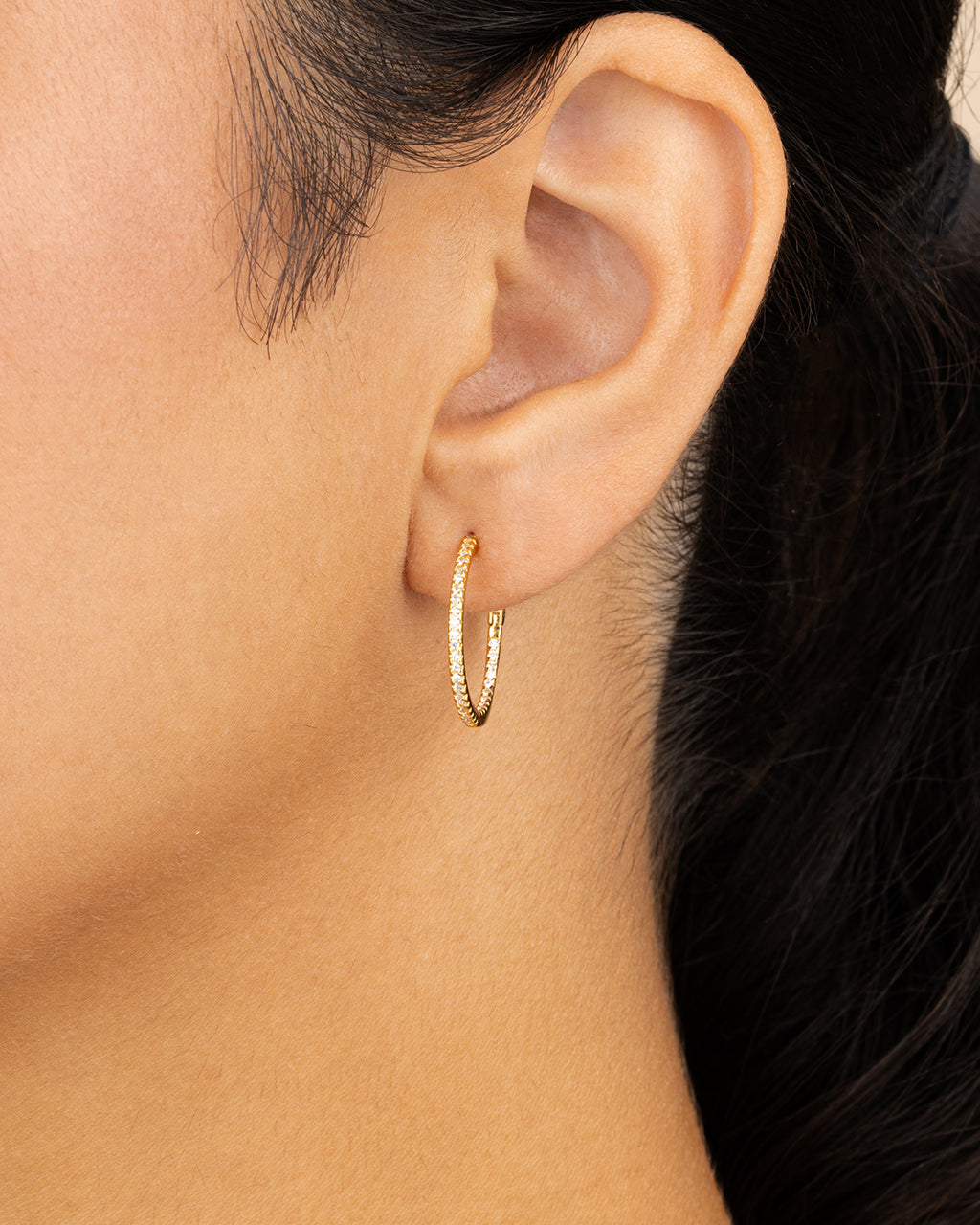 Sterling Silver Lilia CZ Infinity Hoops