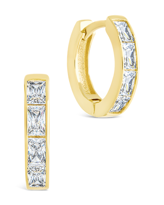Anwen Emerald Cut CZ Hoops