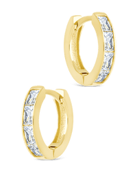 Anwen Emerald Cut CZ Hoops - Sterling Forever