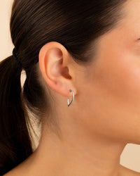 Sterling Silver Jessica Textured Heart Huggie Earrings