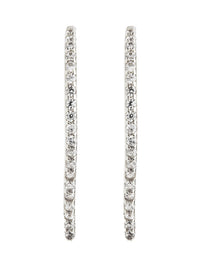 Sterling Silver Jessica Textured Heart Huggie Earrings