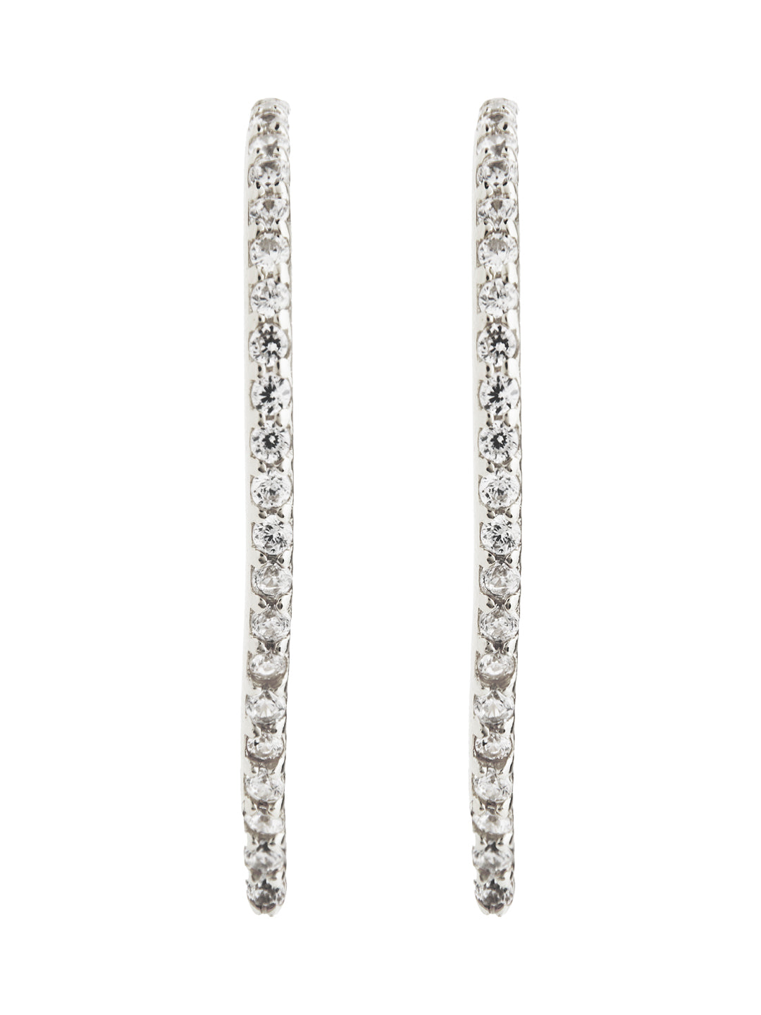 Sterling Silver Jessica Textured Heart Huggie Earrings