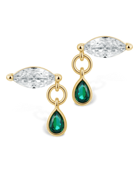 Elaine Emerald Teardrop Dangles