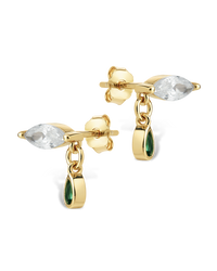Elaine Emerald Teardrop Dangles