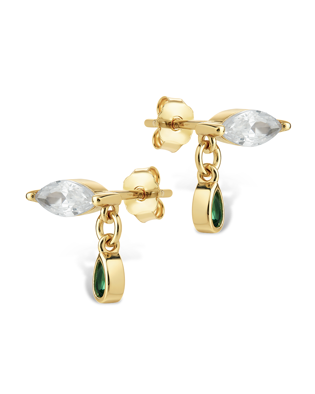 Elaine Emerald Teardrop Dangles