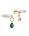 Elaine Emerald Teardrop Dangles
