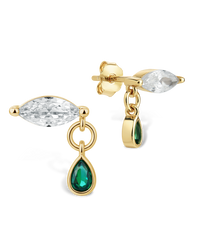 Elaine Emerald Teardrop Dangles