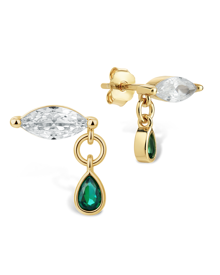 Elaine Emerald Teardrop Dangles