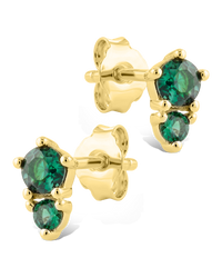 Sienna Emerald Stack Studs
