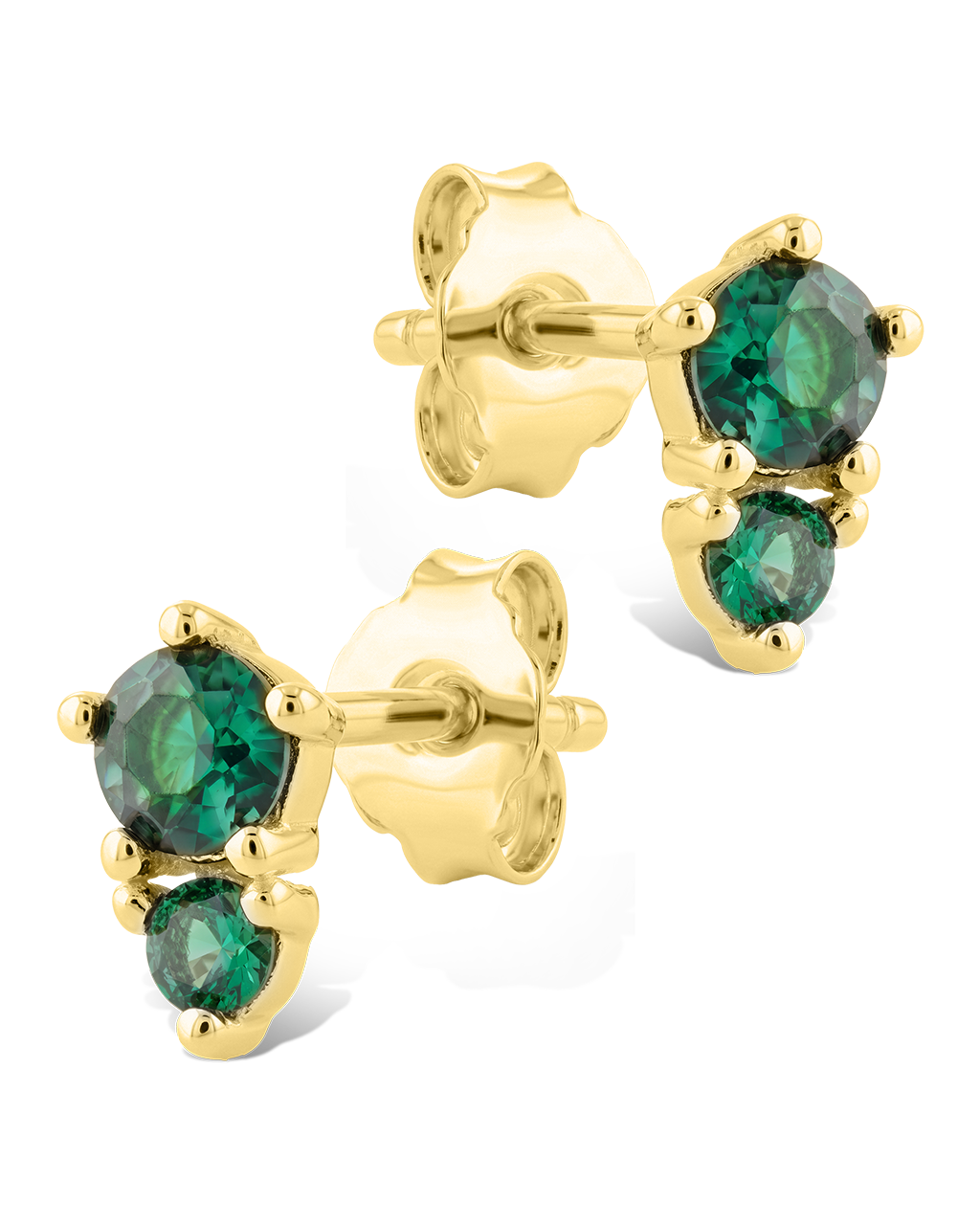 Sienna Emerald Stack Studs