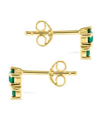 Sienna Emerald Stack Studs