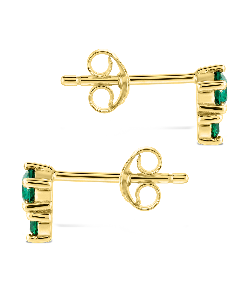 Sienna Emerald Stack Studs
