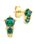 Sienna Emerald Stack Studs