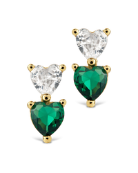 Brittany Heart Duo Studs