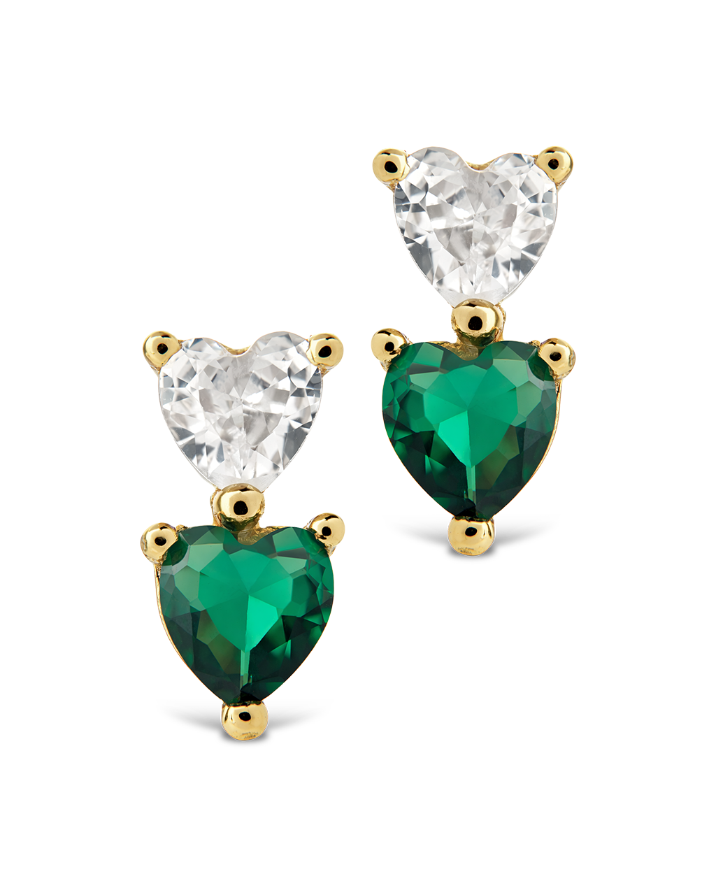 Brittany Heart Duo Studs