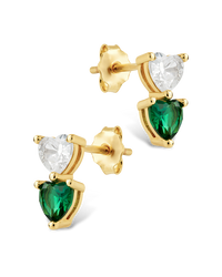 Brittany Heart Duo Studs