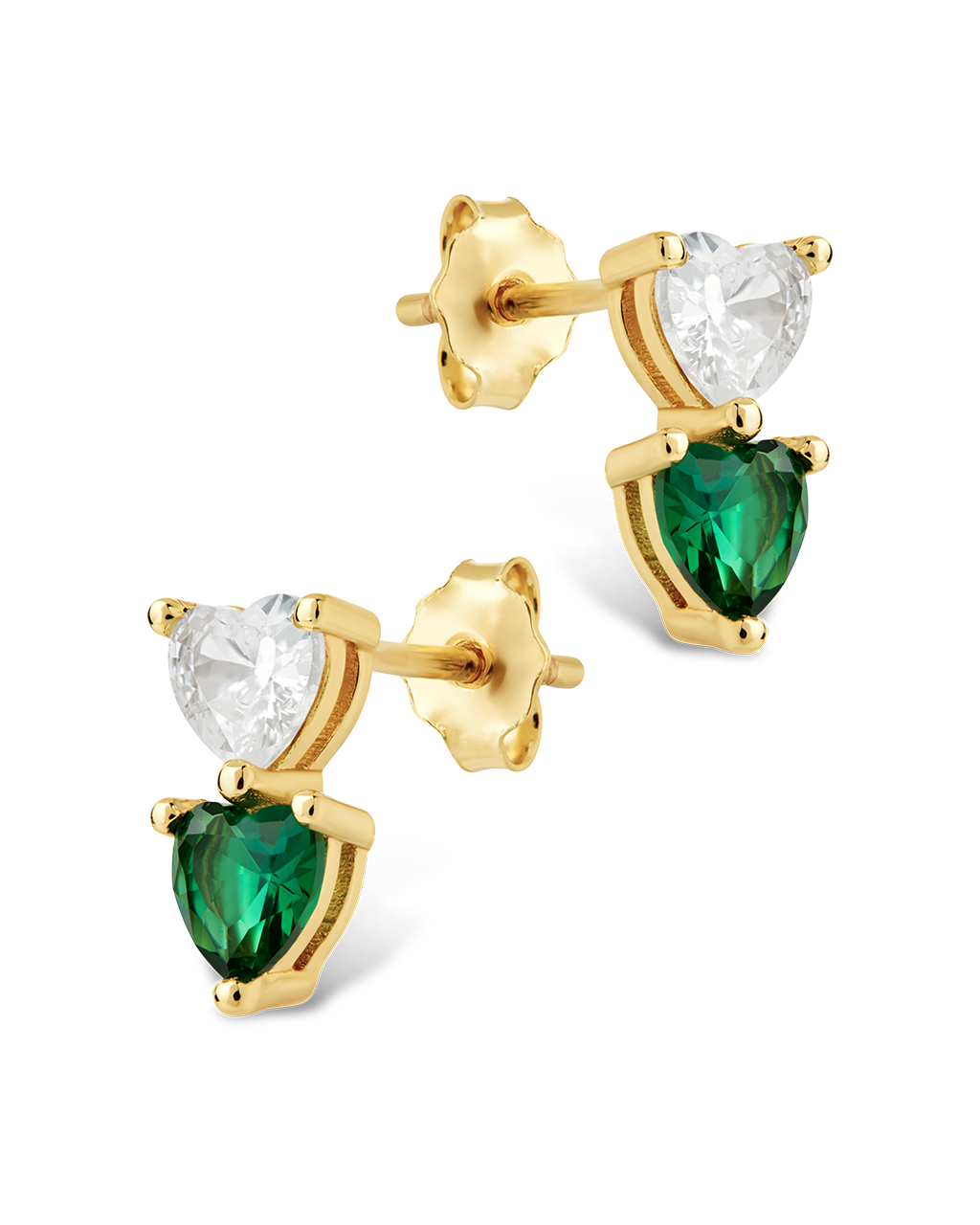 Brittany Heart Duo Studs