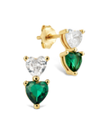 Brittany Heart Duo Studs