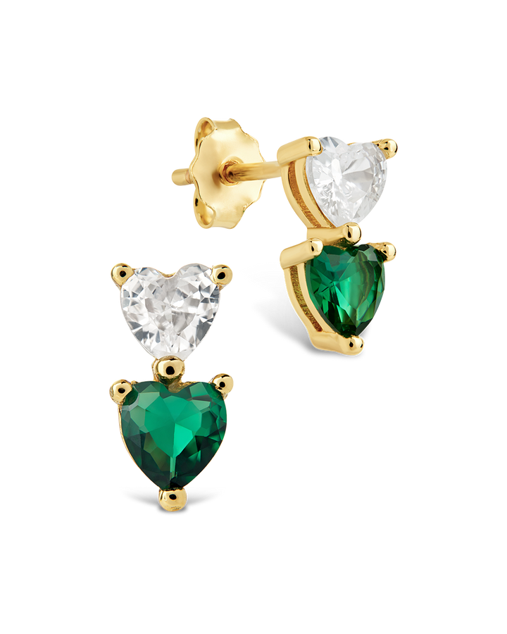 Brittany Heart Duo Studs