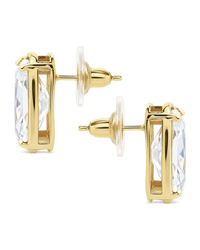 Sterling Silver Elongated Cushion Studs