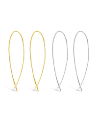 Delicate Threader Hoop Earrings Set of 2 - Sterling Forever