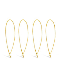 Delicate Threader Hoop Earrings Set of 2 - Sterling Forever