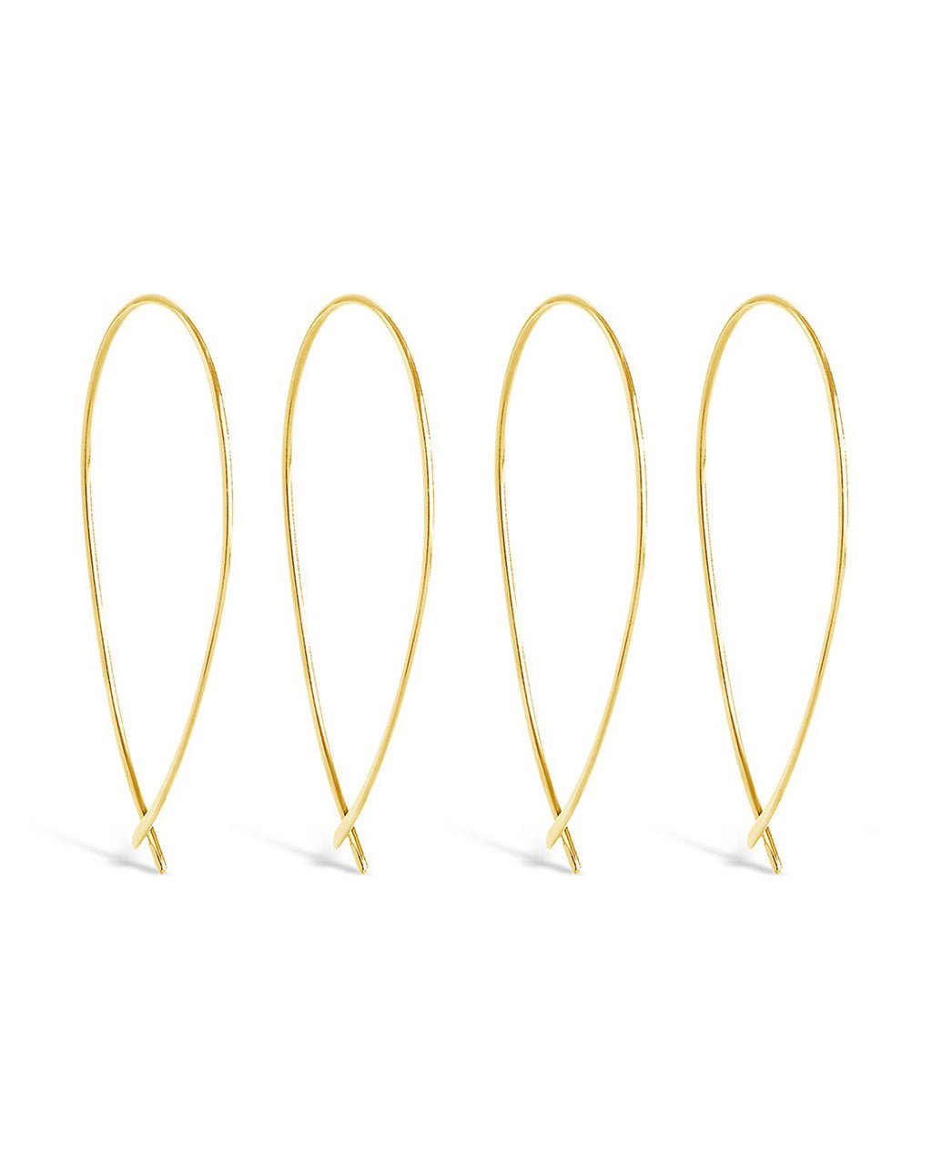 Delicate Threader Hoop Earrings Set of 2 - Sterling Forever
