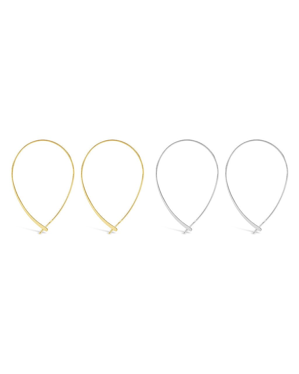Delicate Threader Hoop Earrings Set of 2 - Sterling Forever