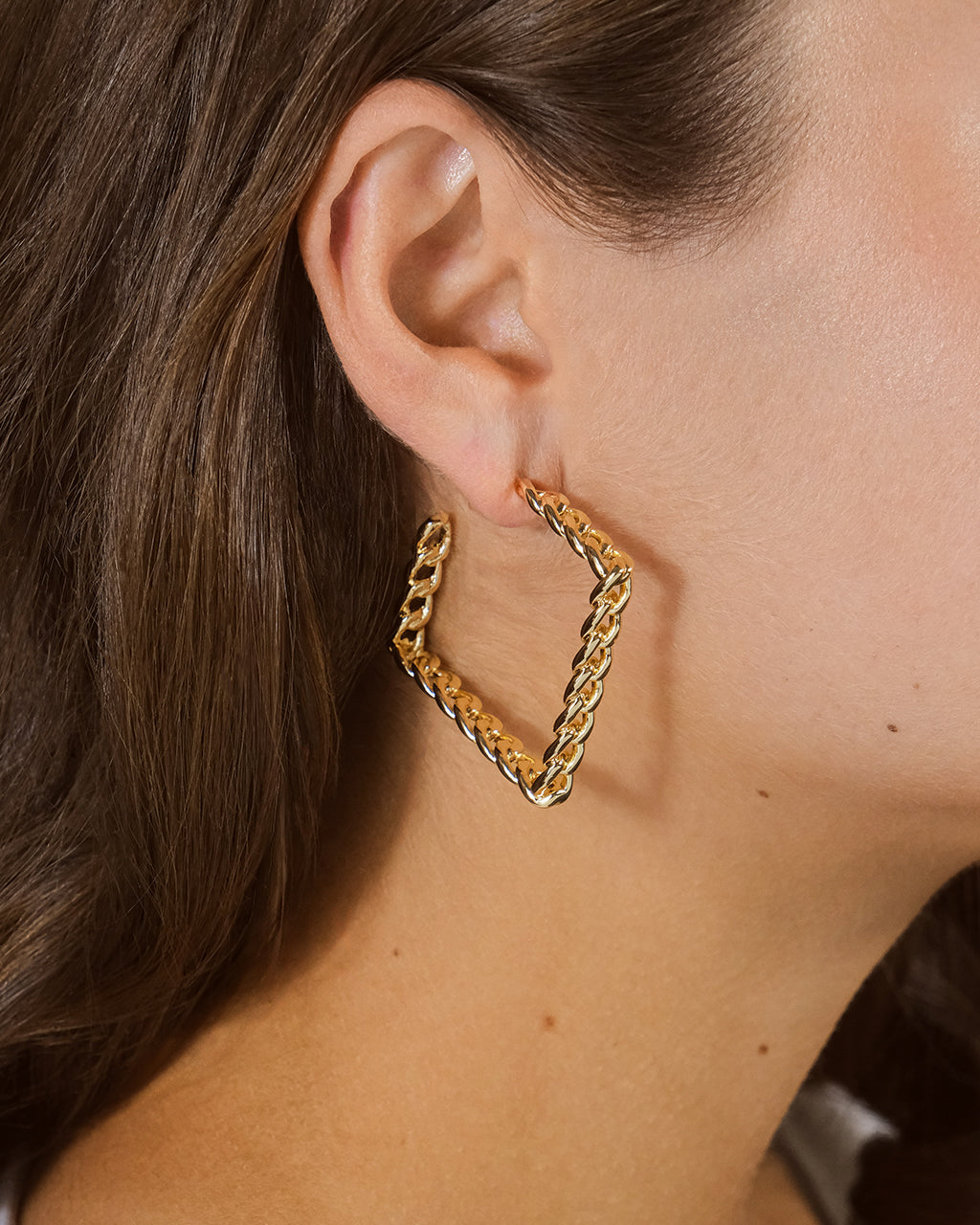 Square Cuban Link Hoops