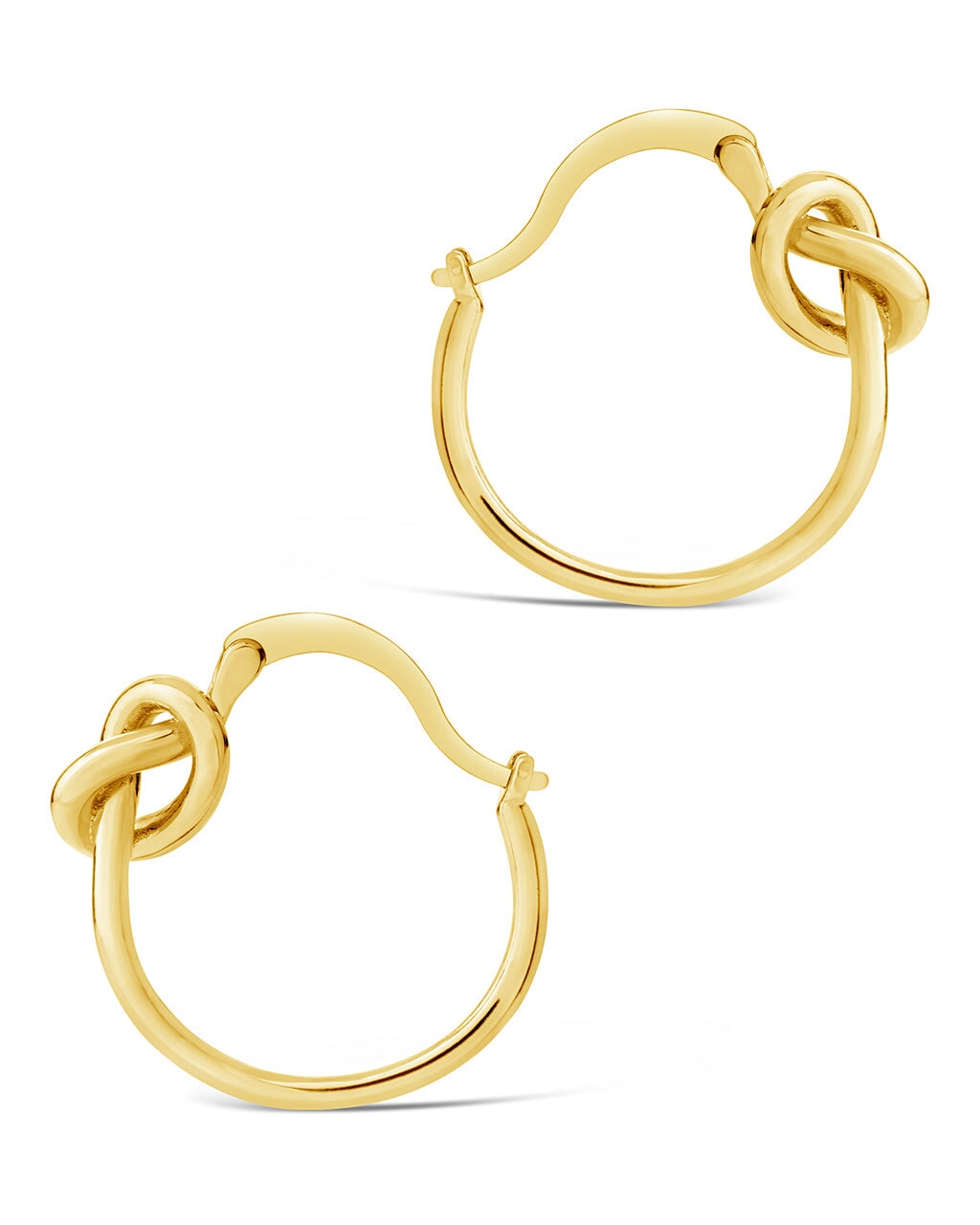1" Twisted Love Knot Hoops Earring Sterling Forever 