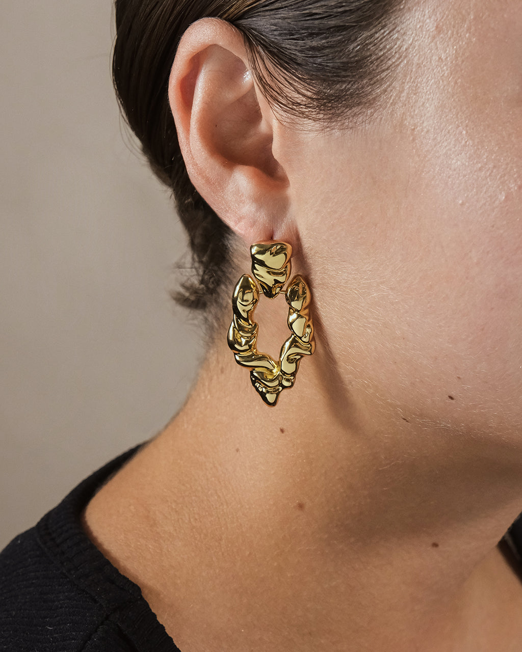 Tali Molten Metal Chunky Drop Earrings