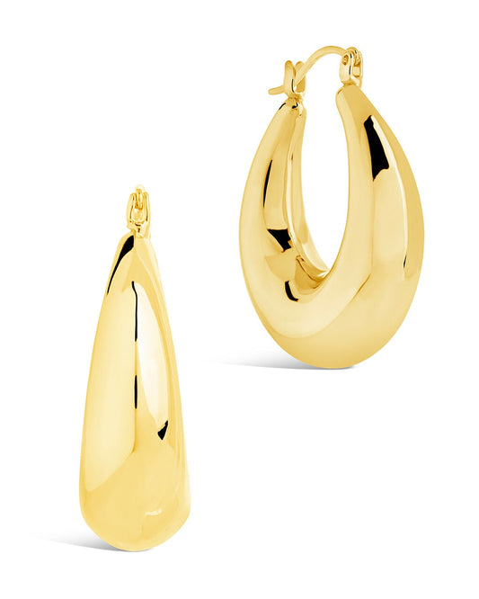 Rae Tube Hoops Earring Sterling Forever Gold 