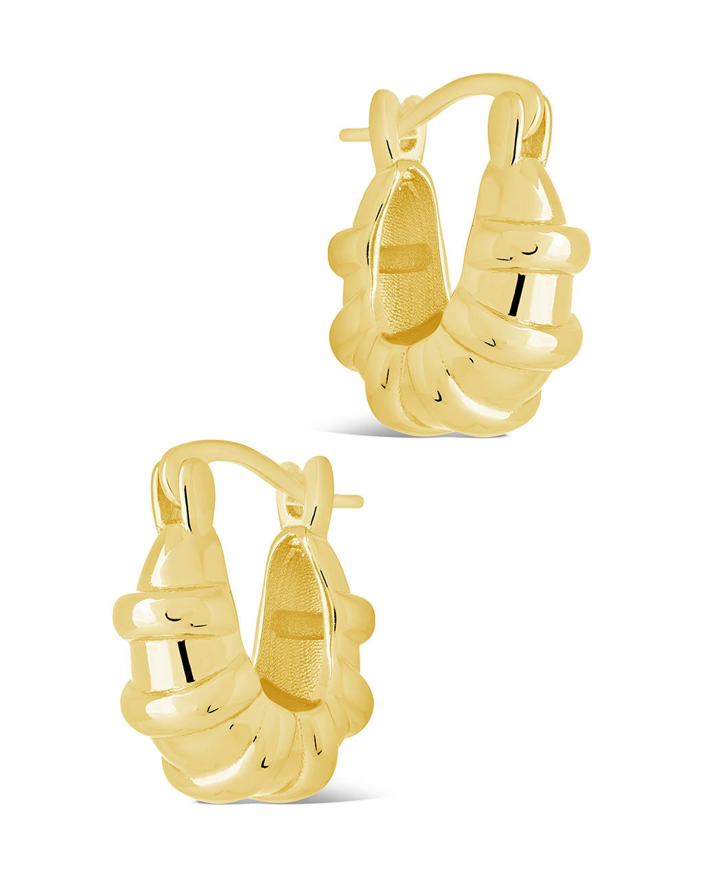 Asian Gold Hoop Earrings - £729.00 (SKU:41855)
