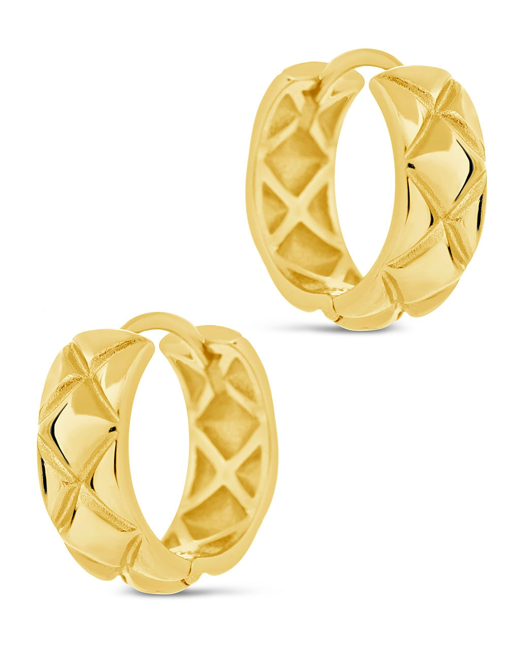 Chanel Coco Crush Hoop Earrings Quilted Motif, 18k White Gold, Diamonds  J12094 - JewelryReluxe