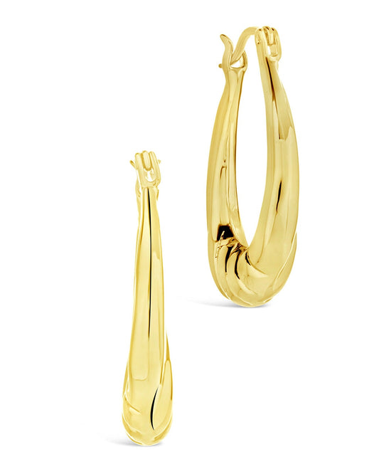 Logan Hoops Earring Sterling Forever Gold 