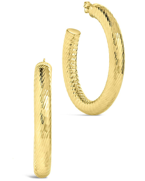 ☆TATIANA☆ Silver 925 long U-line hoop earrings EC1979 MUSINSA | TATIANA (Silver 925) Long U-line hoop earrings EC1979