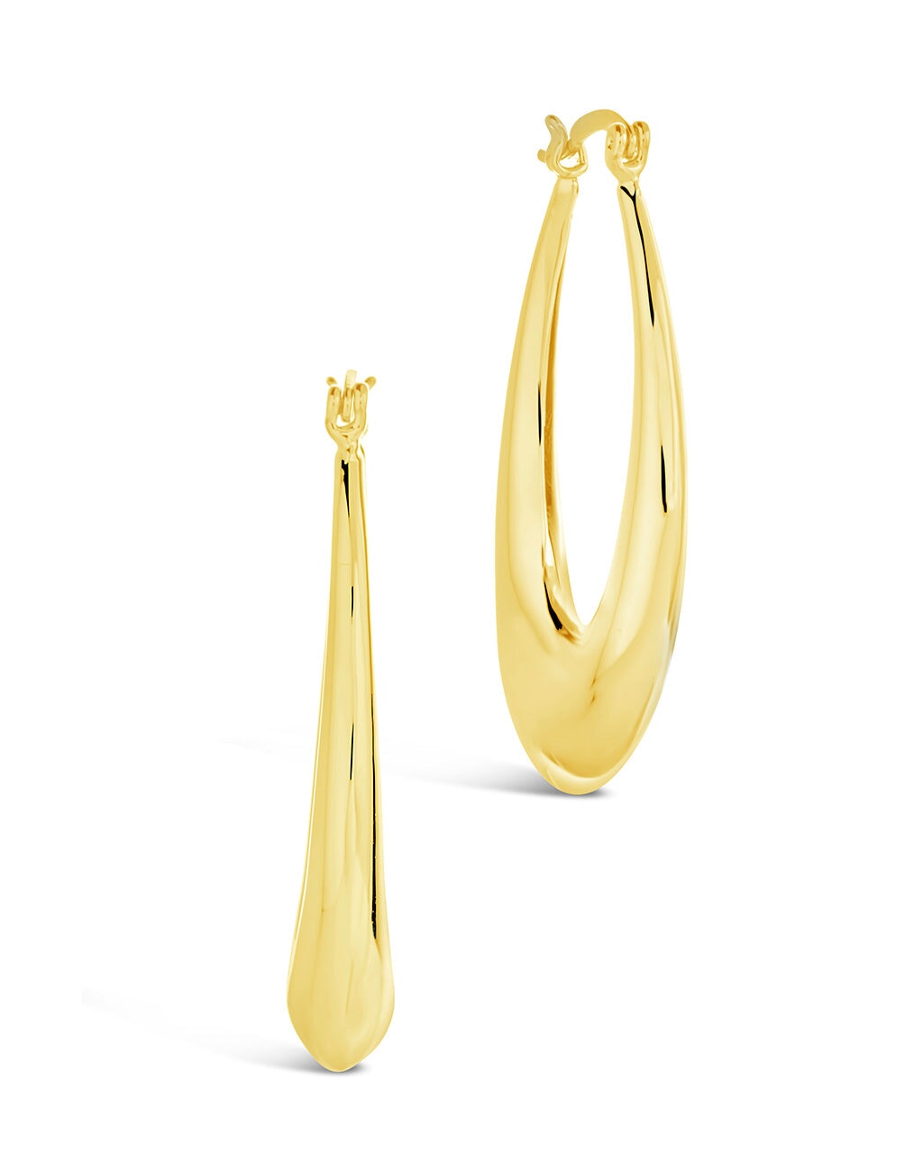 Leighton Hoops Earring Sterling Forever Gold 