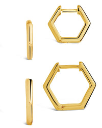Emmy Hoop Set Earring Sterling Forever Gold 
