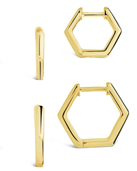 Emmy Geometric Hoop Earring Set of 2