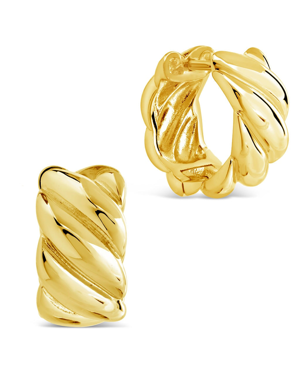 Bailey Micro Hoops Earring Sterling Forever Gold 