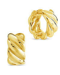 Bailey Twist Micro Hoop Earrings - Sterling Forever