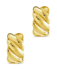 Bailey Twist Micro Hoop Earrings - Sterling Forever