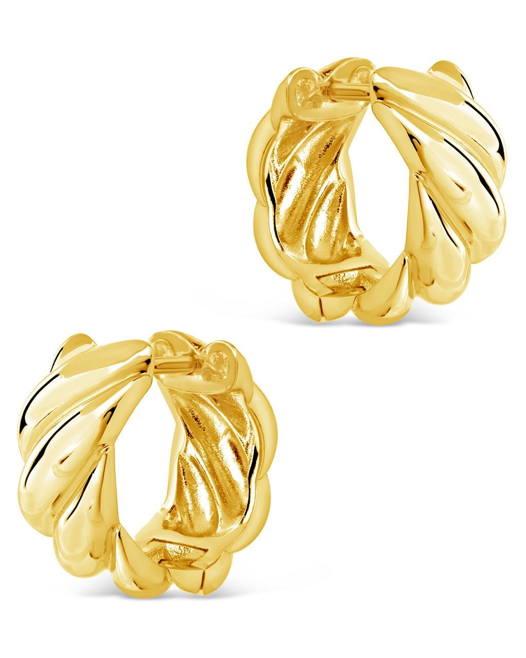 Bailey Twist Micro Hoop Earrings - Sterling Forever