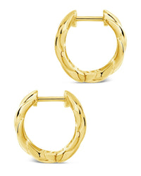 Bailey Twist Micro Hoop Earrings - Sterling Forever