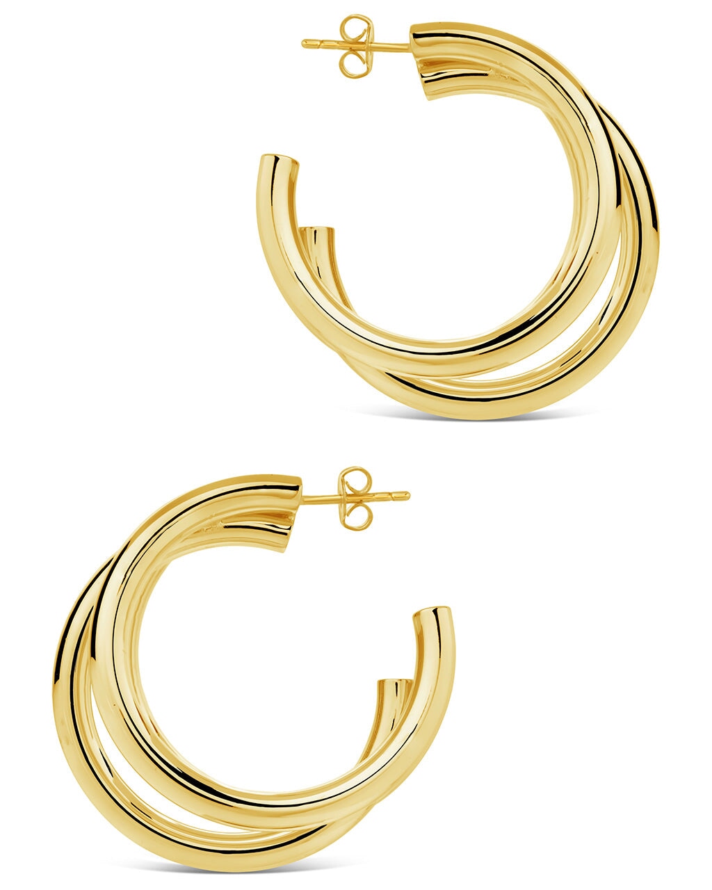 Michaela Triple Hoops Earring Sterling Forever 