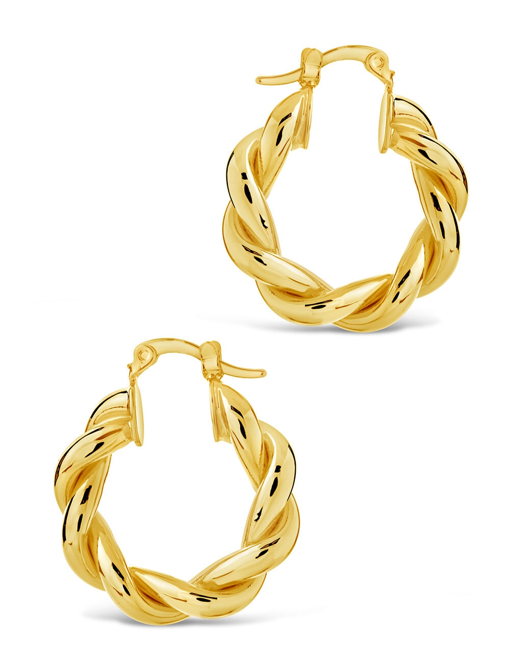 Eva Twist Hoops Earring Sterling Forever 