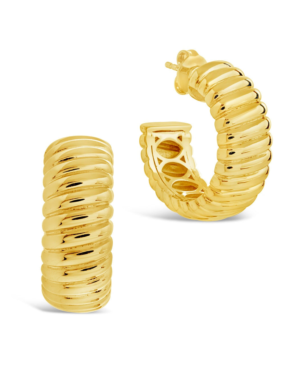 Jamie Hoops Earring Sterling Forever Gold 